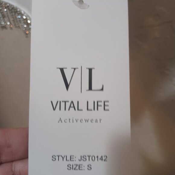 Vital Life Women’s Small White Activewear Top w/ Rhinestone Tassel Bling NWT - Picture 5 of 14